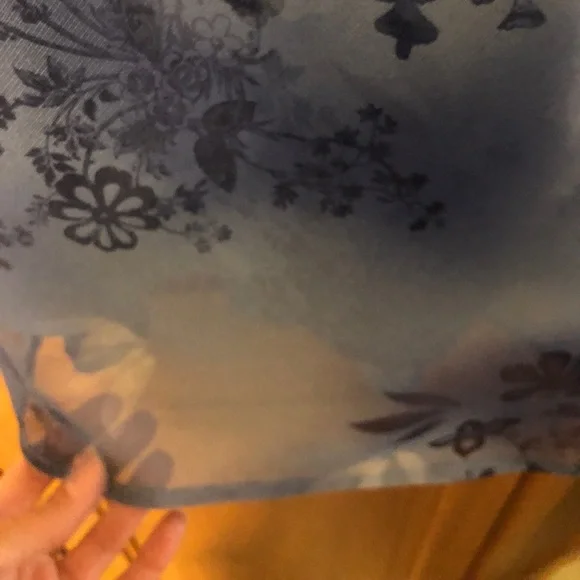 Maurice’s blue floral dress with scarf Sz Medium - Picture 8 of 12